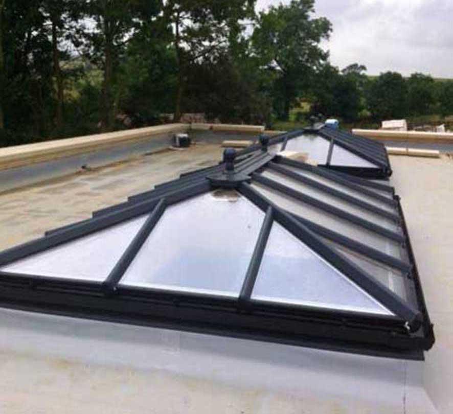 black conservatory roof